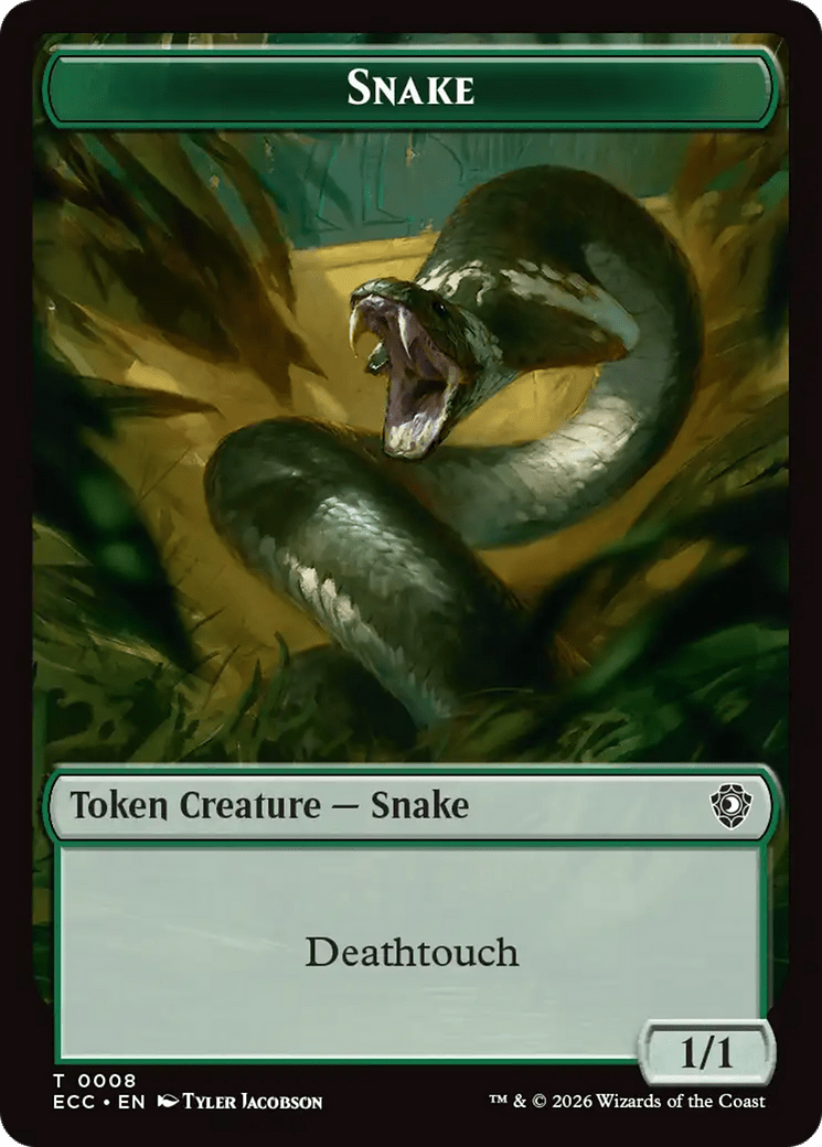 Zombie // Snake Double-Sided Token [Lorwyn Eclipsed Tokens] MTG Single Magic: The Gathering  | Multizone: Comics And Games