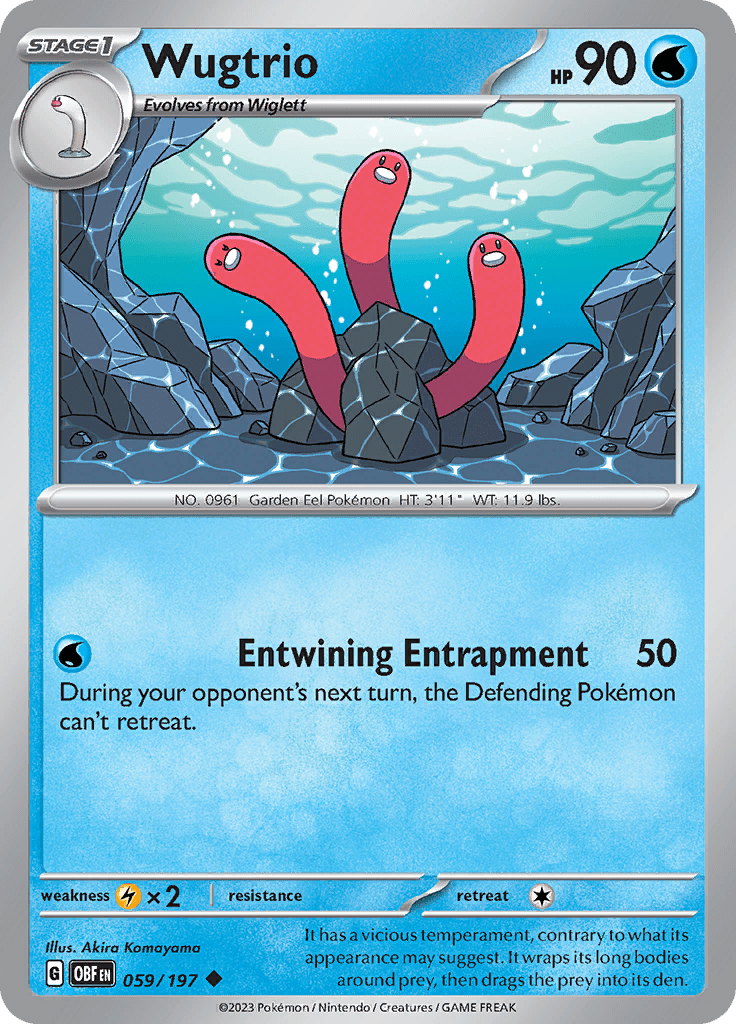 Wugtrio (059/197) [Scarlet & Violet: Obsidian Flames] Pokemon Single Pokémon  | Multizone: Comics And Games
