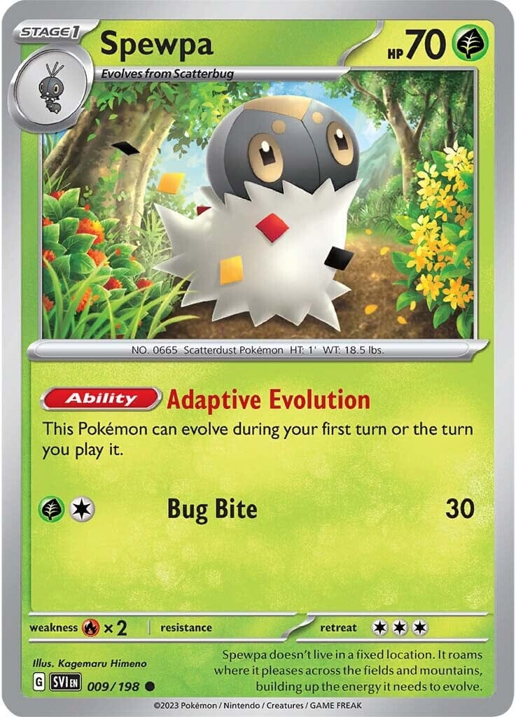 Spewpa (009/198) [Scarlet & Violet: Base Set] Pokemon Single Pokémon  | Multizone: Comics And Games