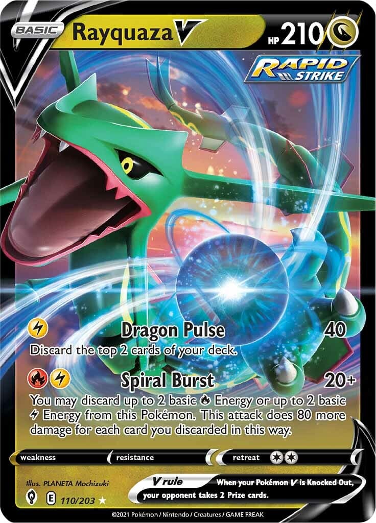 Rayquaza V (110/203) [Sword & Shield: Evolving Skies] Pokemon Single Pokémon  | Multizone: Comics And Games