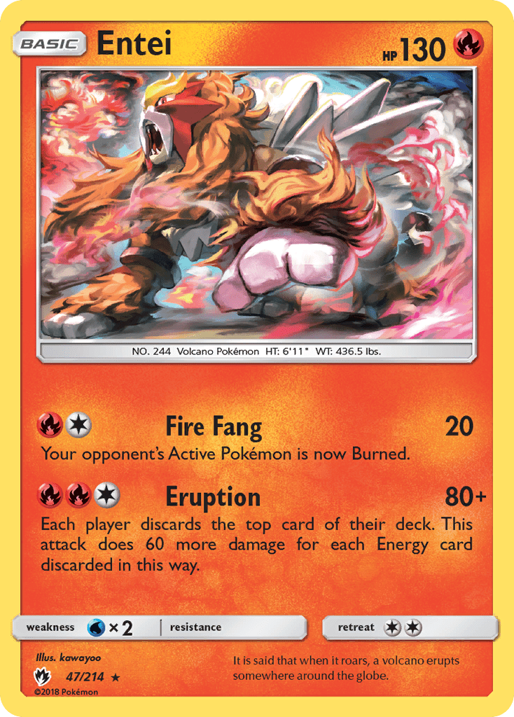 Entei (47/214) [Sun & Moon: Lost Thunder] Pokemon Single Pokémon  | Multizone: Comics And Games