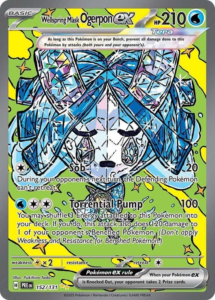 Wellspring Mask Ogerpon ex (152/131) [Scarlet & Violet: Prismatic Evolutions] Pokemon Single Pokémon  | Multizone: Comics And Games