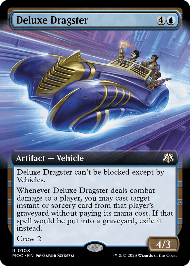 Deluxe Dragster (Extended Art) [March of the Machine Commander] MTG Single Magic: The Gathering  | Multizone: Comics And Games