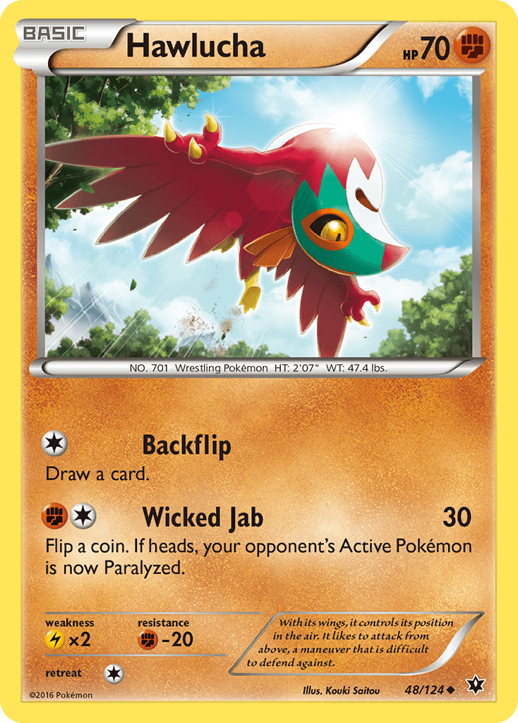Hawlucha (48/124) [XY: Fates Collide] Pokemon Single Pokémon  | Multizone: Comics And Games