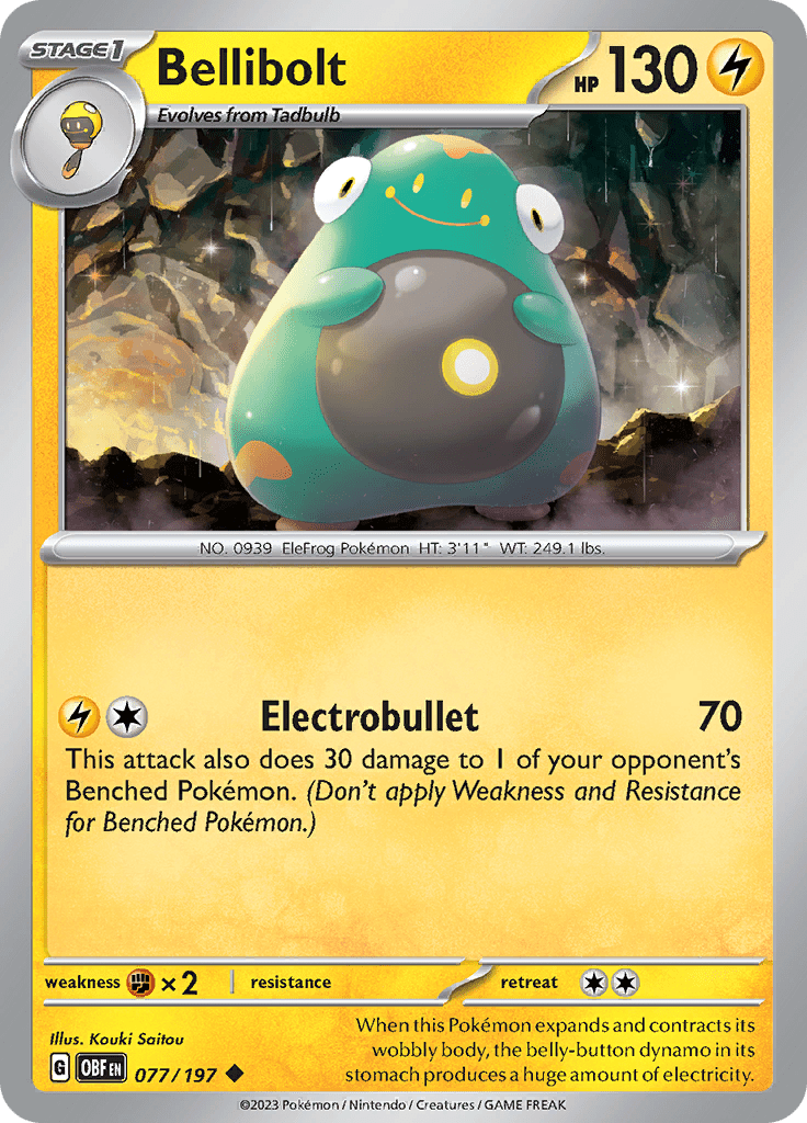Bellibolt (077/197) [Scarlet & Violet: Obsidian Flames] Pokemon Single Pokémon  | Multizone: Comics And Games