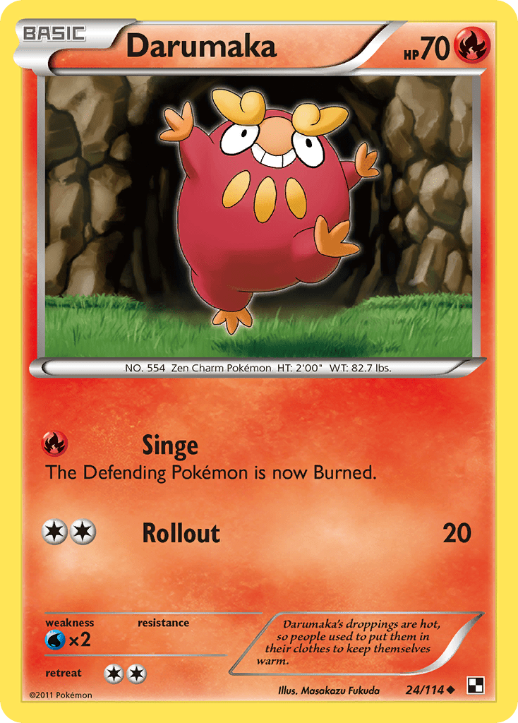 Darumaka (24/114) [Black & White: Base Set] Pokemon Single Pokémon  | Multizone: Comics And Games