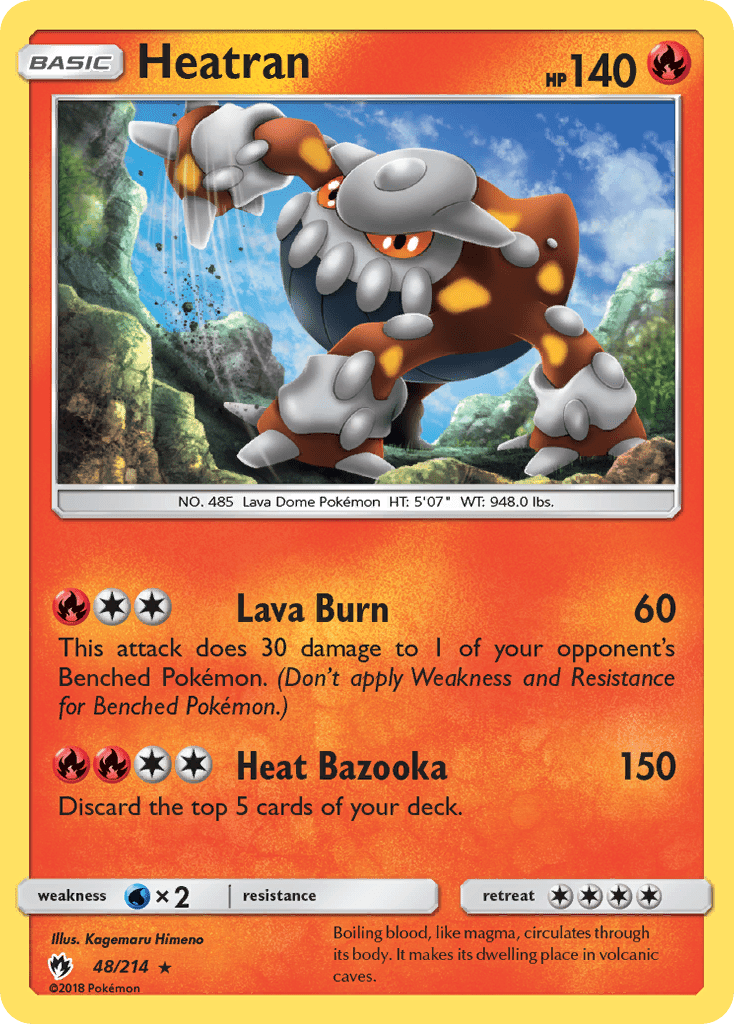 Heatran (48/214) [Sun & Moon: Lost Thunder] Pokemon Single Pokémon  | Multizone: Comics And Games