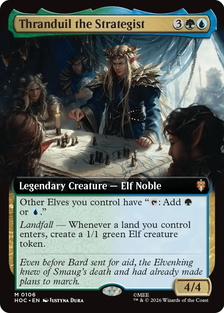 Thranduil the Strategist (Extended Art) [The Hobbit: Eternal-Legal] MTG Single Magic: The Gathering  | Multizone: Comics And Games