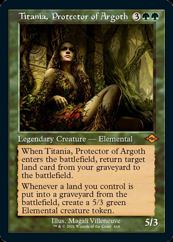 Titania, Protector of Argoth (Retro Foil Etched) [Modern Horizons 2] MTG Single Magic: The Gathering  | Multizone: Comics And Games
