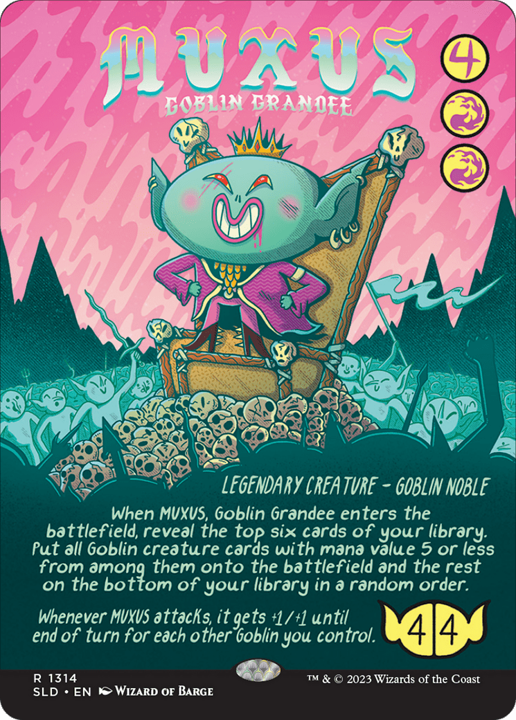 Muxus, Goblin Grandee (Rainbow Foil) [Secret Lair Drop Series] MTG Single Magic: The Gathering  | Multizone: Comics And Games