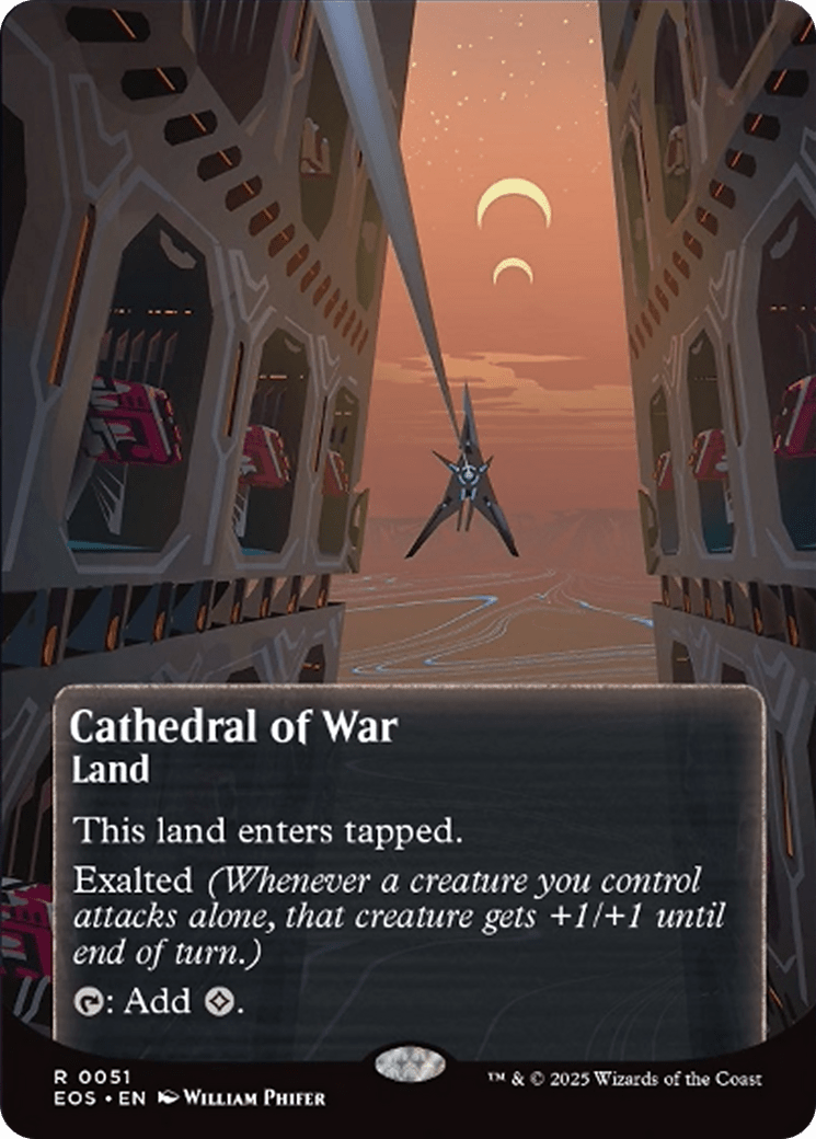Cathedral of War (0051) (Borderless) [Edge of Eternities: Stellar Sights] MTG Single Magic: The Gathering  | Multizone: Comics And Games