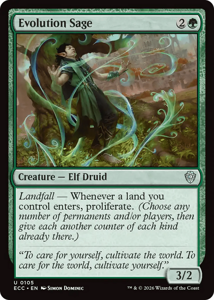 Evolution Sage [Lorwyn Eclipsed Commander] MTG Single Magic: The Gathering  | Multizone: Comics And Games