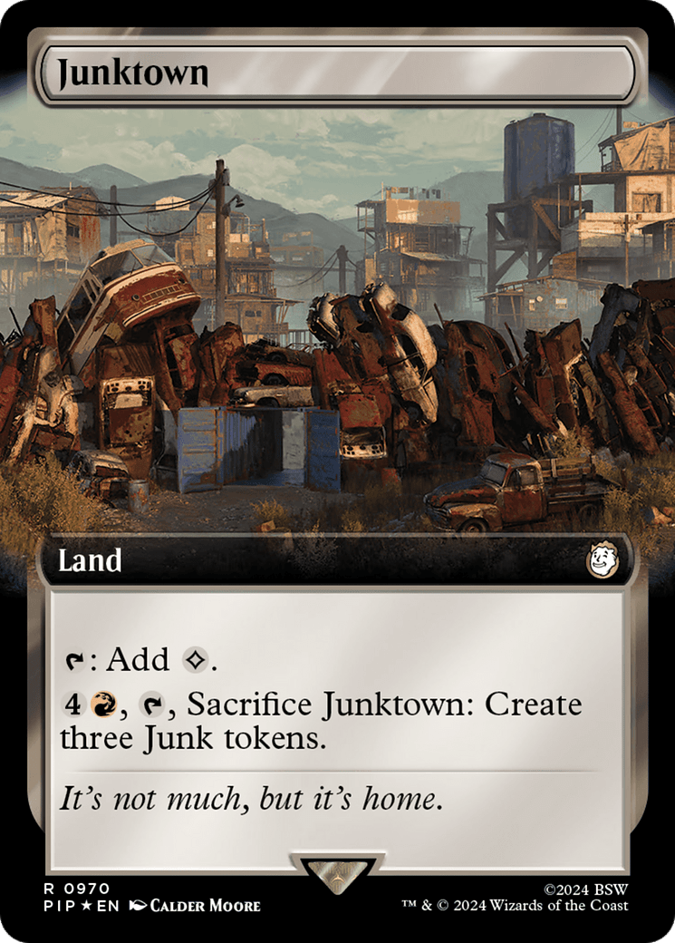 Junktown (Extended Art) (Surge Foil) [Fallout] MTG Single Magic: The Gathering  | Multizone: Comics And Games