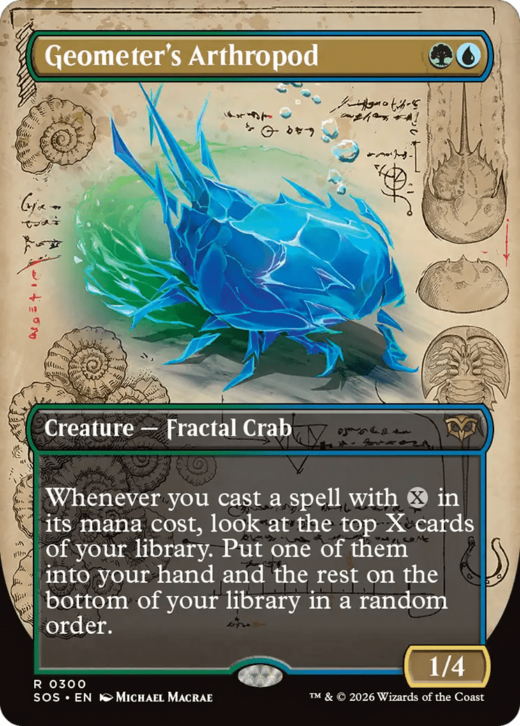 Geometer's Arthropod (Borderless) [Secrets of Strixhaven] MTG Single Magic: The Gathering  | Multizone: Comics And Games
