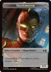 Shapeshifter (018) // Villain (025) Double-Sided Token (Surge Foil) [Marvel Super Heroes Commander Tokens] MTG Single Magic: The Gathering  | Multizone: Comics And Games
