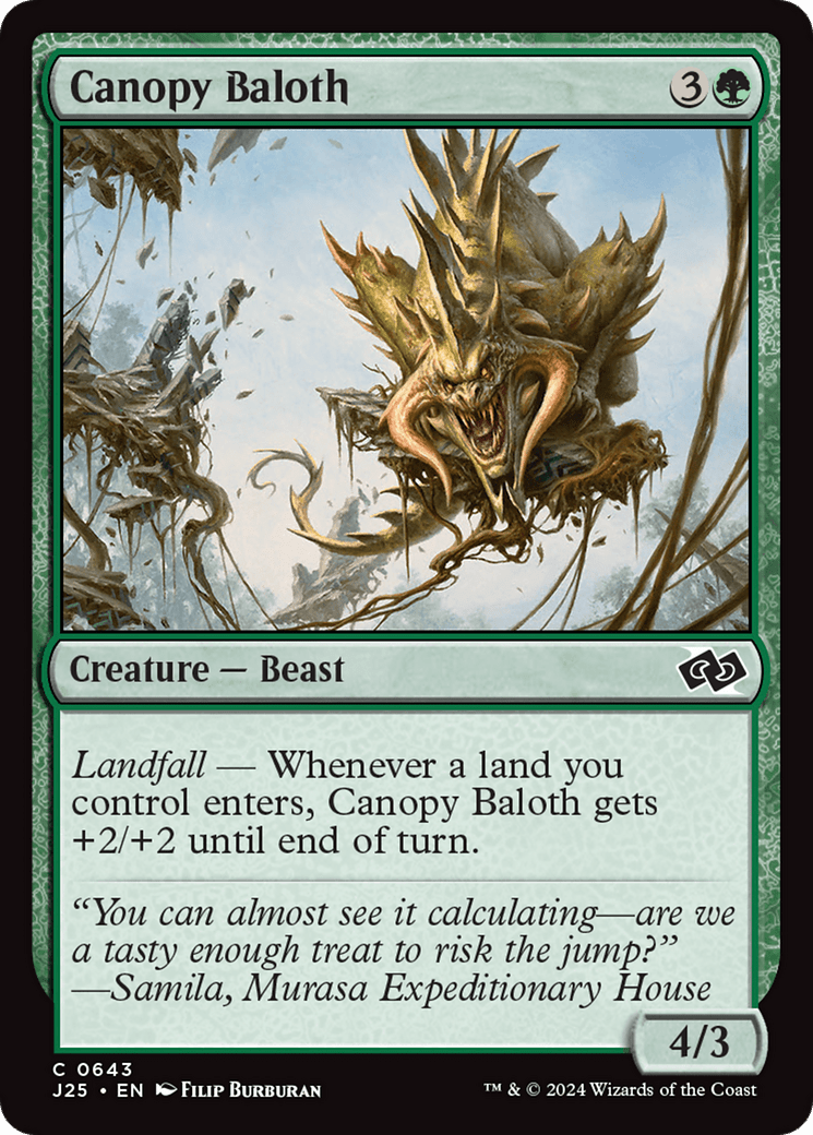 Canopy Baloth [Foundations Jumpstart] MTG Single Magic: The Gathering  | Multizone: Comics And Games