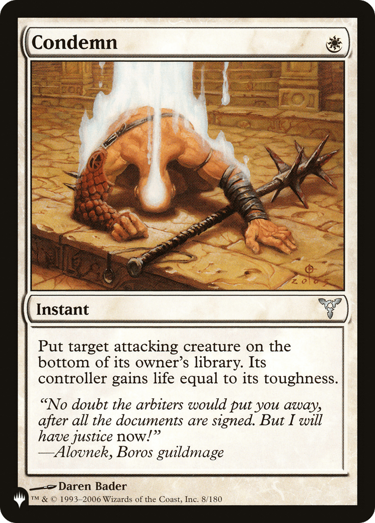 Condemn [The List] MTG Single Magic: The Gathering  | Multizone: Comics And Games