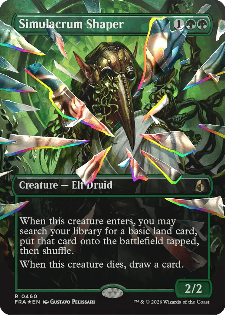 Simulacrum Shaper (Borderless) (Facet Foil) [Reality Fracture] MTG Single Magic: The Gathering  | Multizone: Comics And Games