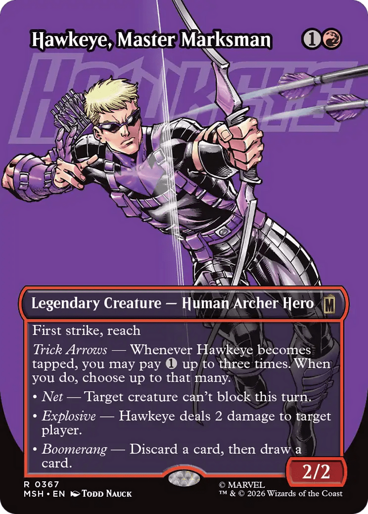 Hawkeye, Master Marksman (Borderless) [Marvel Super Heroes] MTG Single Magic: The Gathering  | Multizone: Comics And Games