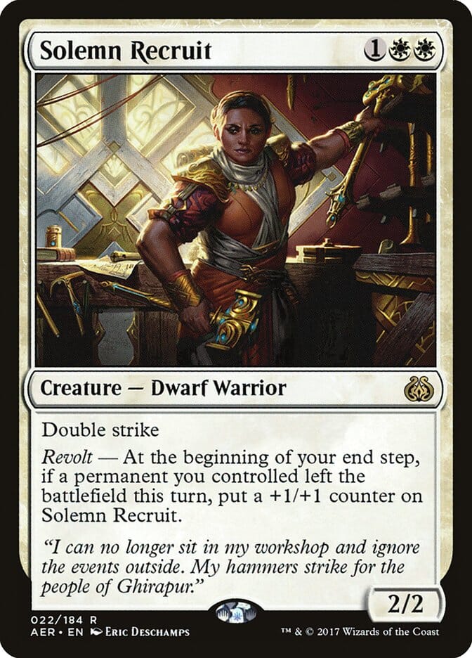 Solemn Recruit [Aether Revolt] MTG Single Magic: The Gathering  | Multizone: Comics And Games