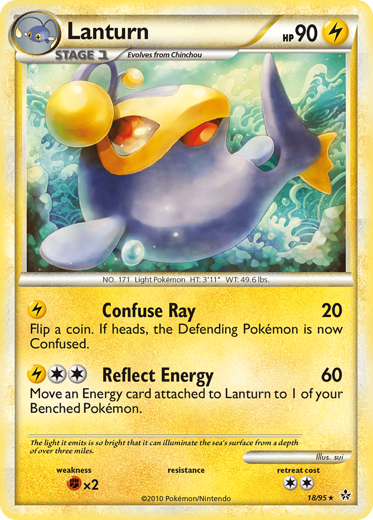 Lanturn (18/95) [HeartGold & SoulSilver: Unleashed] Pokemon Single Pokémon  | Multizone: Comics And Games