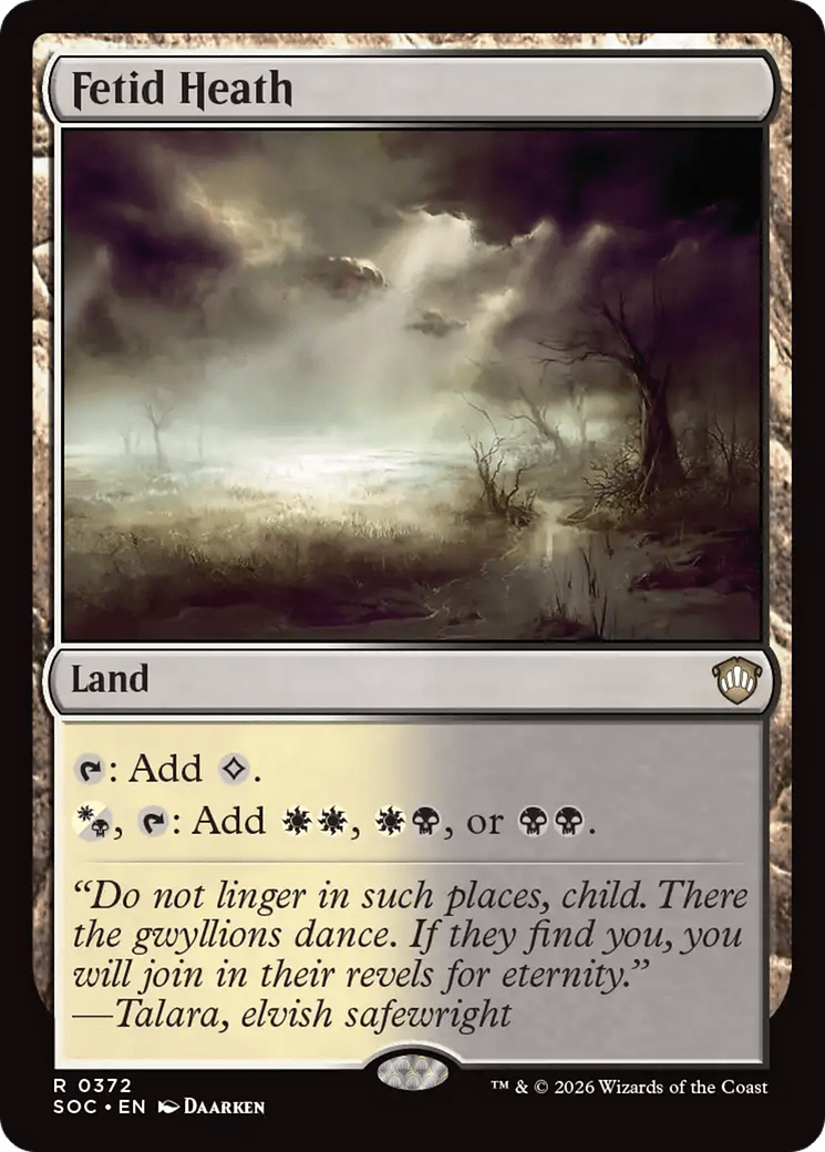 Fetid Heath [Secrets of Strixhaven Commander] MTG Single Magic: The Gathering  | Multizone: Comics And Games
