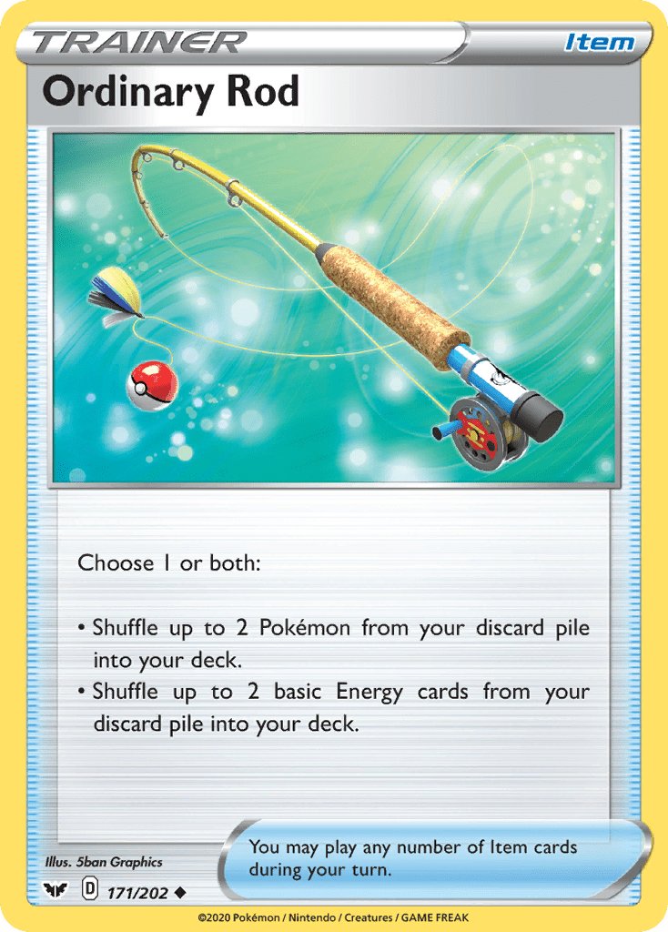 Ordinary Rod (171/202) [Sword & Shield: Base Set] Pokemon Single Pokémon  | Multizone: Comics And Games