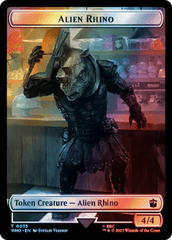 Alien Rhino // Food (0059) Double-Sided Token (Surge Foil) [Doctor Who Tokens] MTG Single Magic: The Gathering  | Multizone: Comics And Games