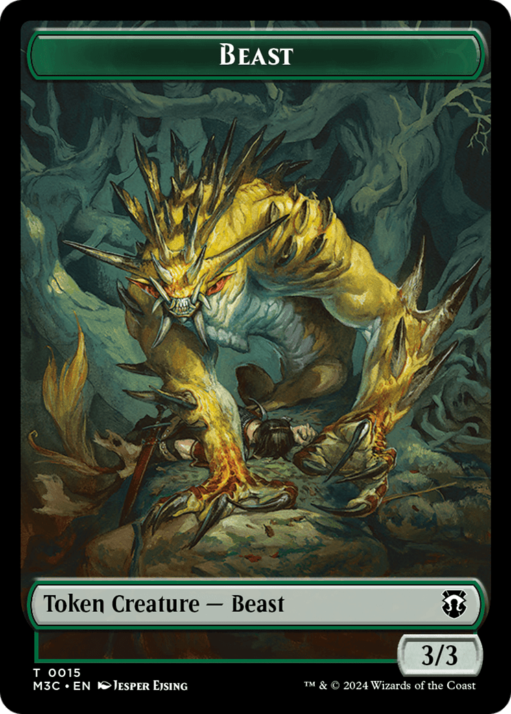 Beast (0015) // Insect (0025) Double-Sided Token [Modern Horizons 3 Commander Tokens] MTG Single Magic: The Gathering  | Multizone: Comics And Games