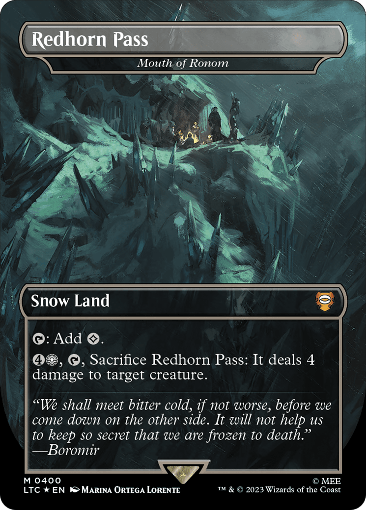 Redhorn Pass - Mouth of Ronom (Surge Foil Realms and Relics) [The Lord of the Rings: Tales of Middle-Earth Commander] MTG Single Magic: The Gathering  | Multizone: Comics And Games