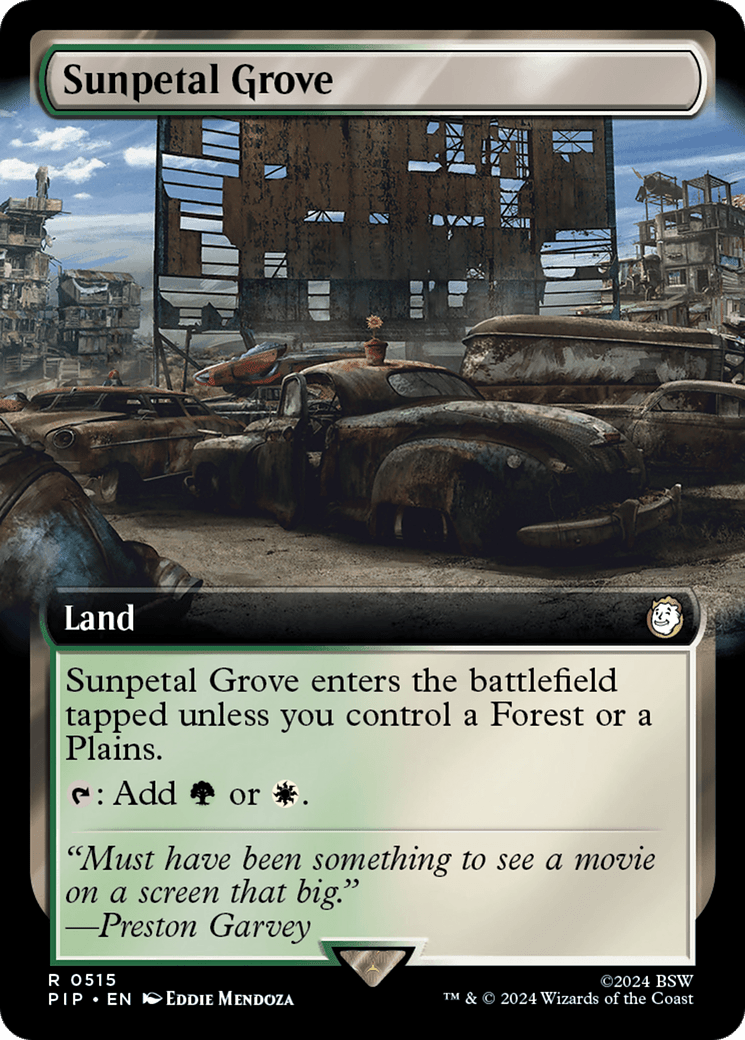 Sunpetal Grove (Extended Art) [Fallout] MTG Single Magic: The Gathering  | Multizone: Comics And Games