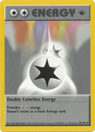 Double Colorless Energy (96/102) (Shadowless) [Base Set 1st Edition] Pokemon Single Pokémon  | Multizone: Comics And Games