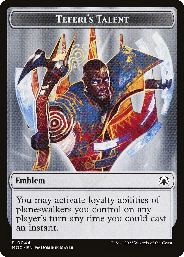 Elemental (02) // Teferi's Talent Emblem Double-Sided Token [March of the Machine Commander Tokens] MTG Single Magic: The Gathering  | Multizone: Comics And Games