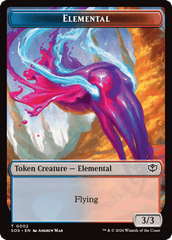 Fractal (0004) // Elemental (0002) Double-Sided Token [Secrets of Strixhaven Tokens] MTG Single Magic: The Gathering  | Multizone: Comics And Games