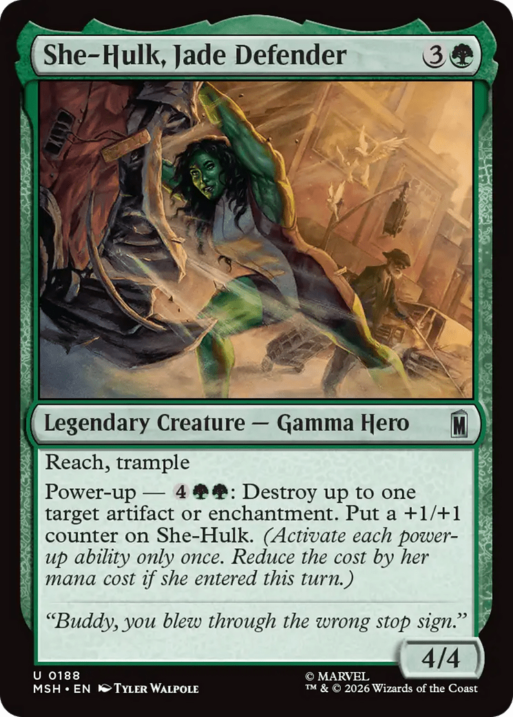 She-Hulk, Jade Defender [Marvel Super Heroes] MTG Single Magic: The Gathering  | Multizone: Comics And Games