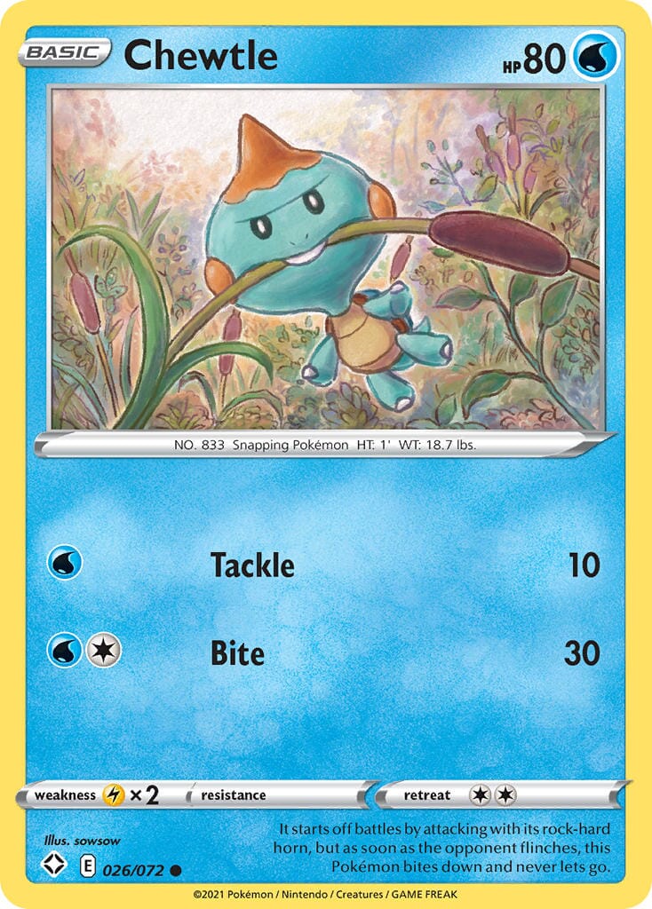 Chewtle (026/072) [Sword & Shield: Shining Fates] Pokemon Single Pokémon  | Multizone: Comics And Games