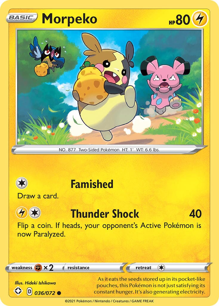 Morpeko (036/072) [Sword & Shield: Shining Fates] Pokemon Single Pokémon  | Multizone: Comics And Games
