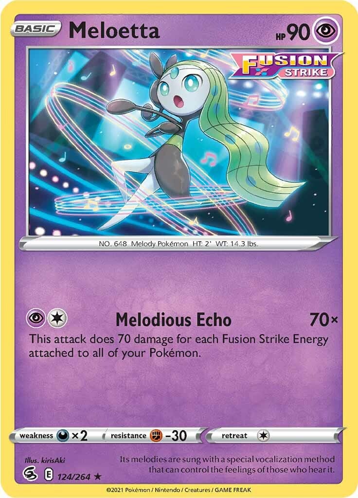 Meloetta (124/264) [Sword & Shield: Fusion Strike] Pokemon Single Pokémon  | Multizone: Comics And Games