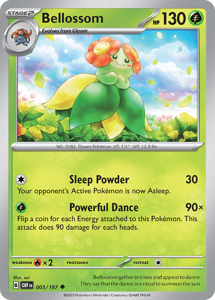 Bellossom (003/197) [Scarlet & Violet: Obsidian Flames] Pokemon Single Pokémon  | Multizone: Comics And Games