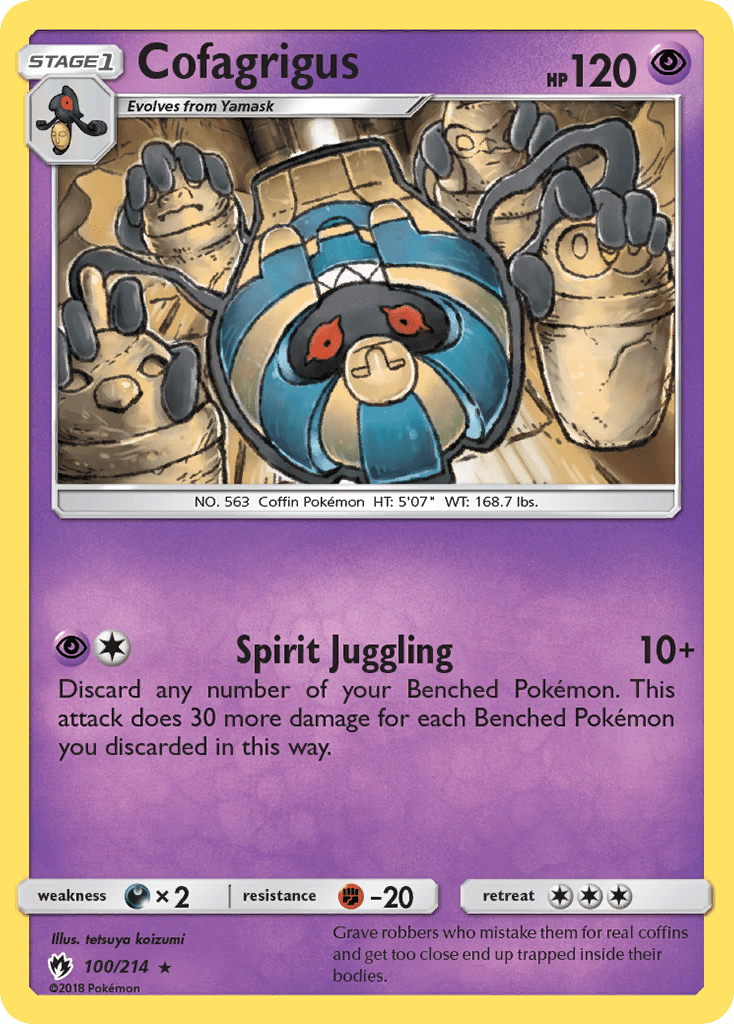 Cofagrigus (100/214) [Sun & Moon: Lost Thunder] Pokemon Single Pokémon  | Multizone: Comics And Games