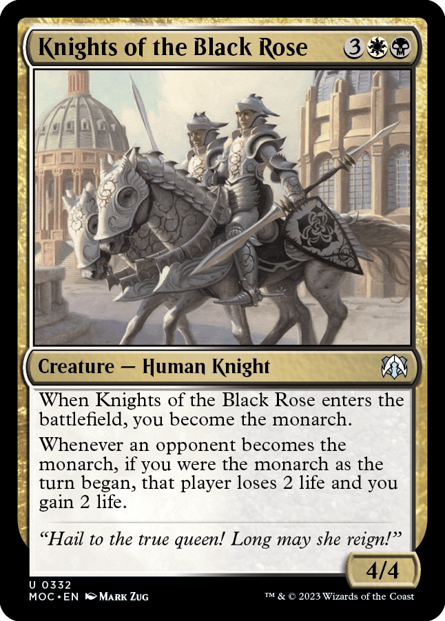 Knights of the Black Rose [March of the Machine Commander] MTG Single Magic: The Gathering  | Multizone: Comics And Games