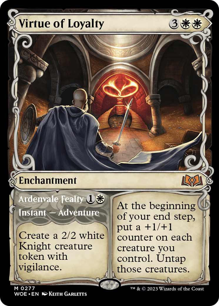 Virtue of Loyalty // Ardvenvale Fealty (Showcase) [Wilds of Eldraine] MTG Single Magic: The Gathering  | Multizone: Comics And Games