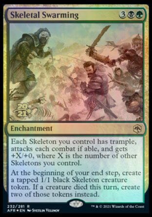 Skeletal Swarming [Dungeons & Dragons: Adventures in the Forgotten Realms Prerelease Promos] MTG Single Magic: The Gathering  | Multizone: Comics And Games