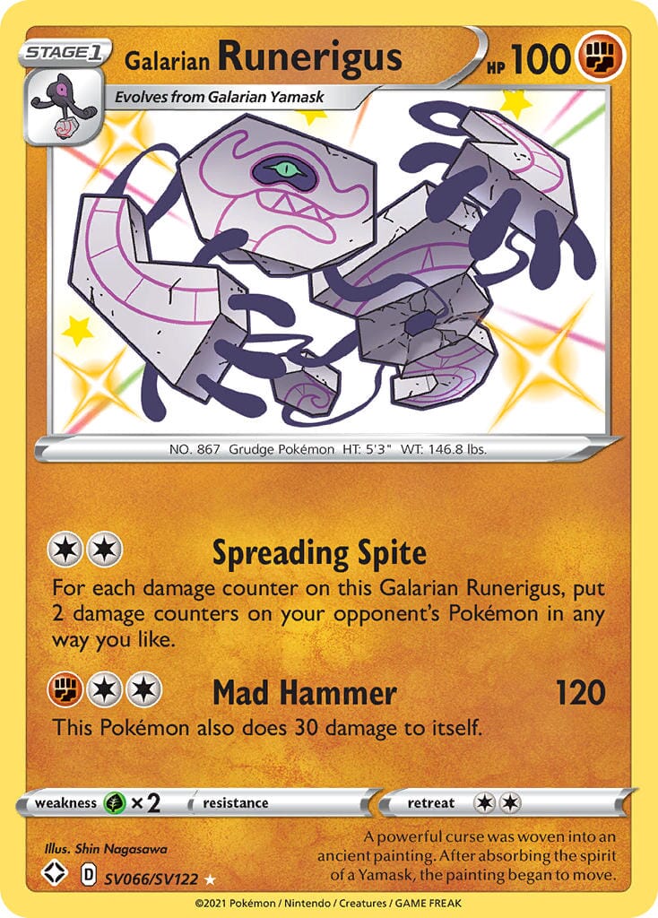 Galarian Runerigus (SV066/SV122) [Sword & Shield: Shining Fates] Pokemon Single Pokémon  | Multizone: Comics And Games