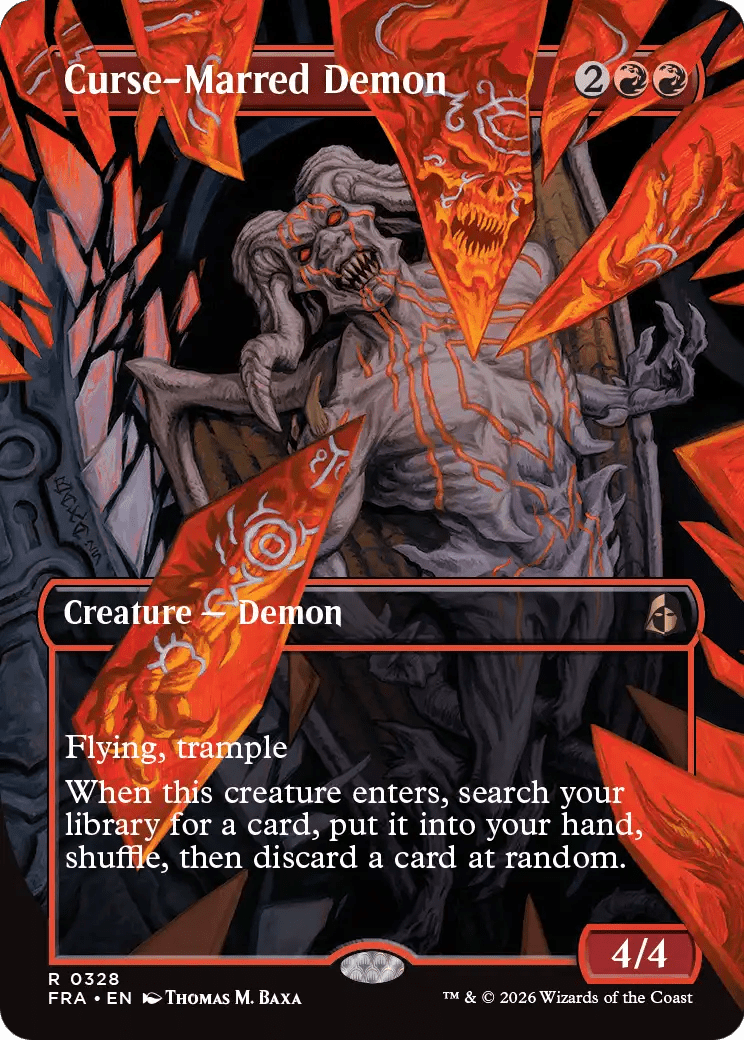 Curse-Marred Demon (Borderless) [Reality Fracture] MTG Single Magic: The Gathering  | Multizone: Comics And Games