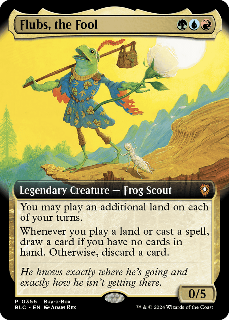 Flubs, the Fool (Buy-A-Box) (Extended Art) [Bloomburrow Promos] MTG Single Magic: The Gathering  | Multizone: Comics And Games