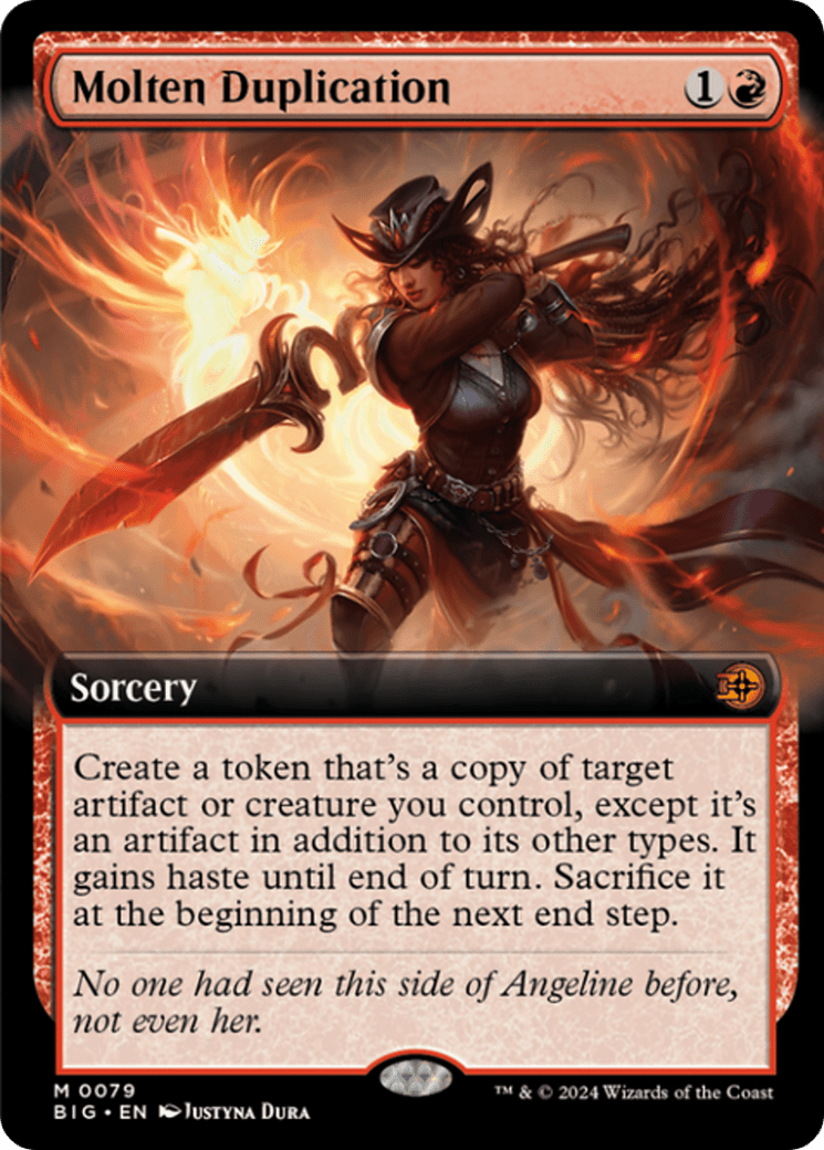 Molten Duplication (Extended Art) [Outlaws of Thunder Junction: The Big Score] MTG Single Magic: The Gathering  | Multizone: Comics And Games