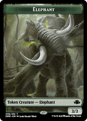 Elephant // Elemental Double-Sided Token [Dominaria Remastered Tokens] MTG Single Magic: The Gathering  | Multizone: Comics And Games