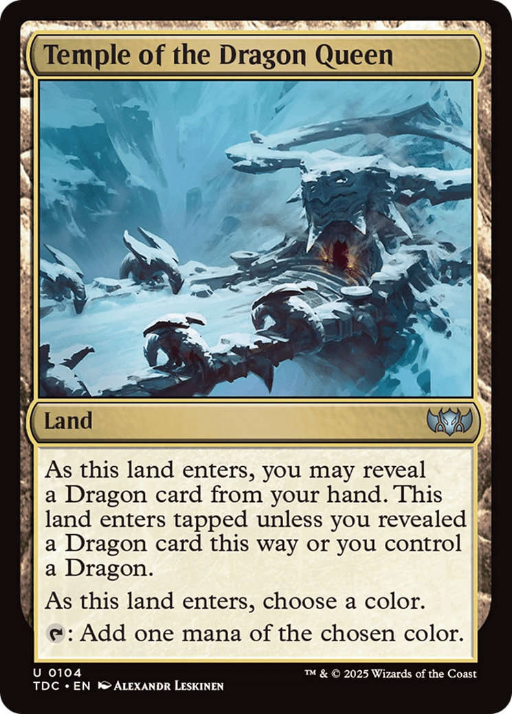 Temple of the Dragon Queen [Tarkir: Dragonstorm Commander] MTG Single Magic: The Gathering  | Multizone: Comics And Games
