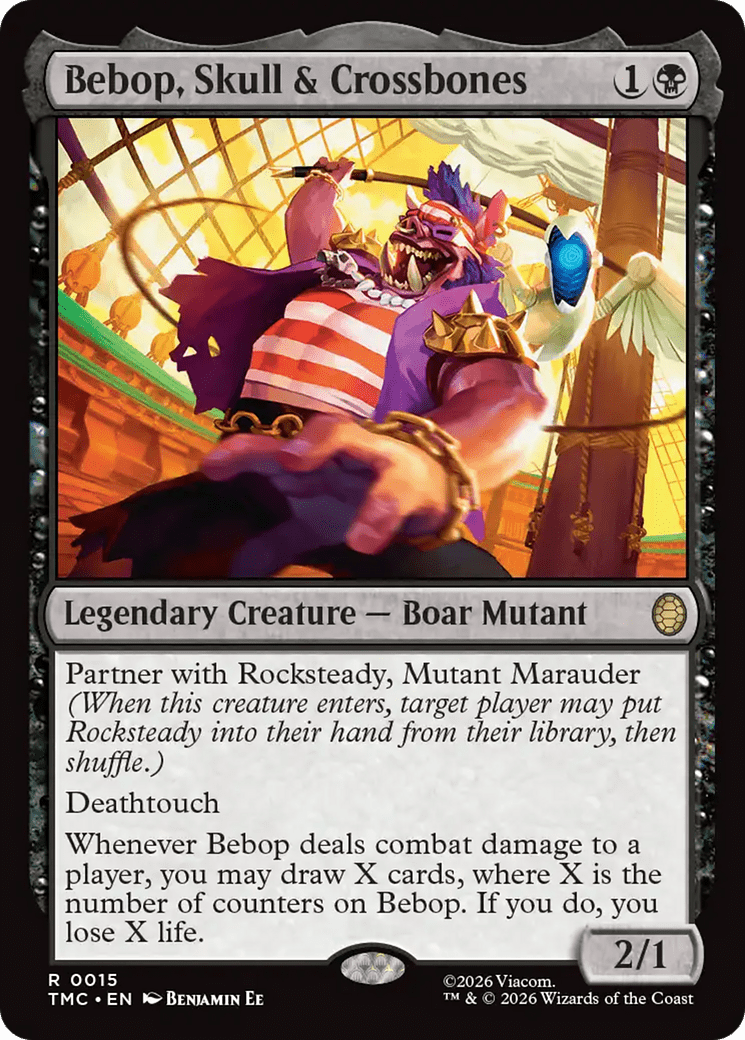 Bebop, Skull & Crossbones [Teenage Mutant Ninja Turtles Commander] MTG Single Magic: The Gathering  | Multizone: Comics And Games